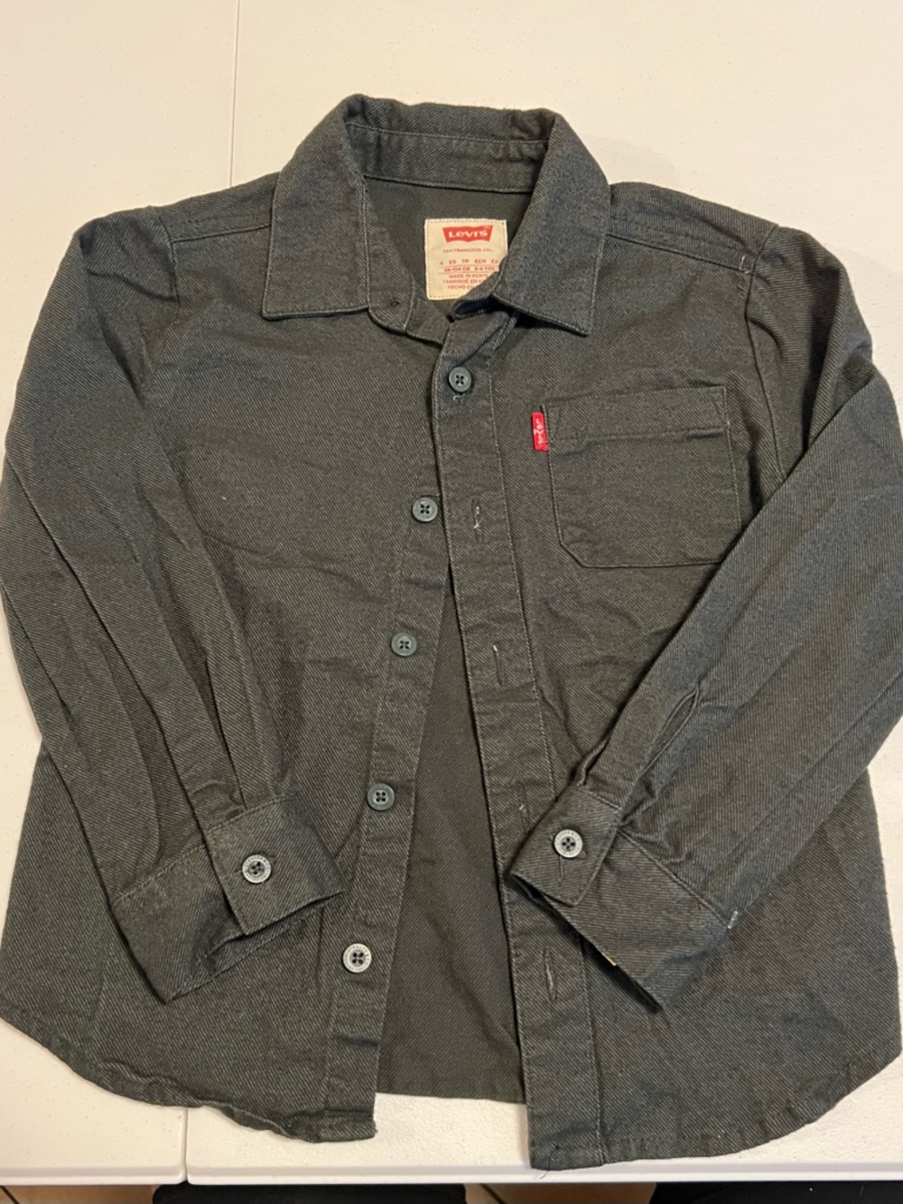 Levi's Black Children's Button-Up Shirt with Label